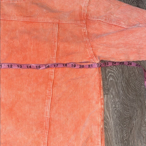 POL Clothing  Distressed Corduroy Jacket crop orange size large cord - Picture 7 of 7